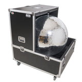 40" Mirror Ball Flight Road Case with wheels and two removable top cover