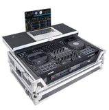 Flight Style Road Case For Pioneer DDJ-FLX10 or DDJ-GRV6 DJ Controller with Laptop Shelf 1U Rack Space and Wheels
