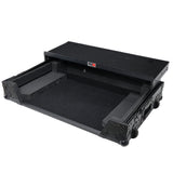 ATA Style DJ Controller Case for Pioneer DDJ-REV5 XDJ-RX3 RX2 Case with Laptop Shelf and Wheels | Black Finish