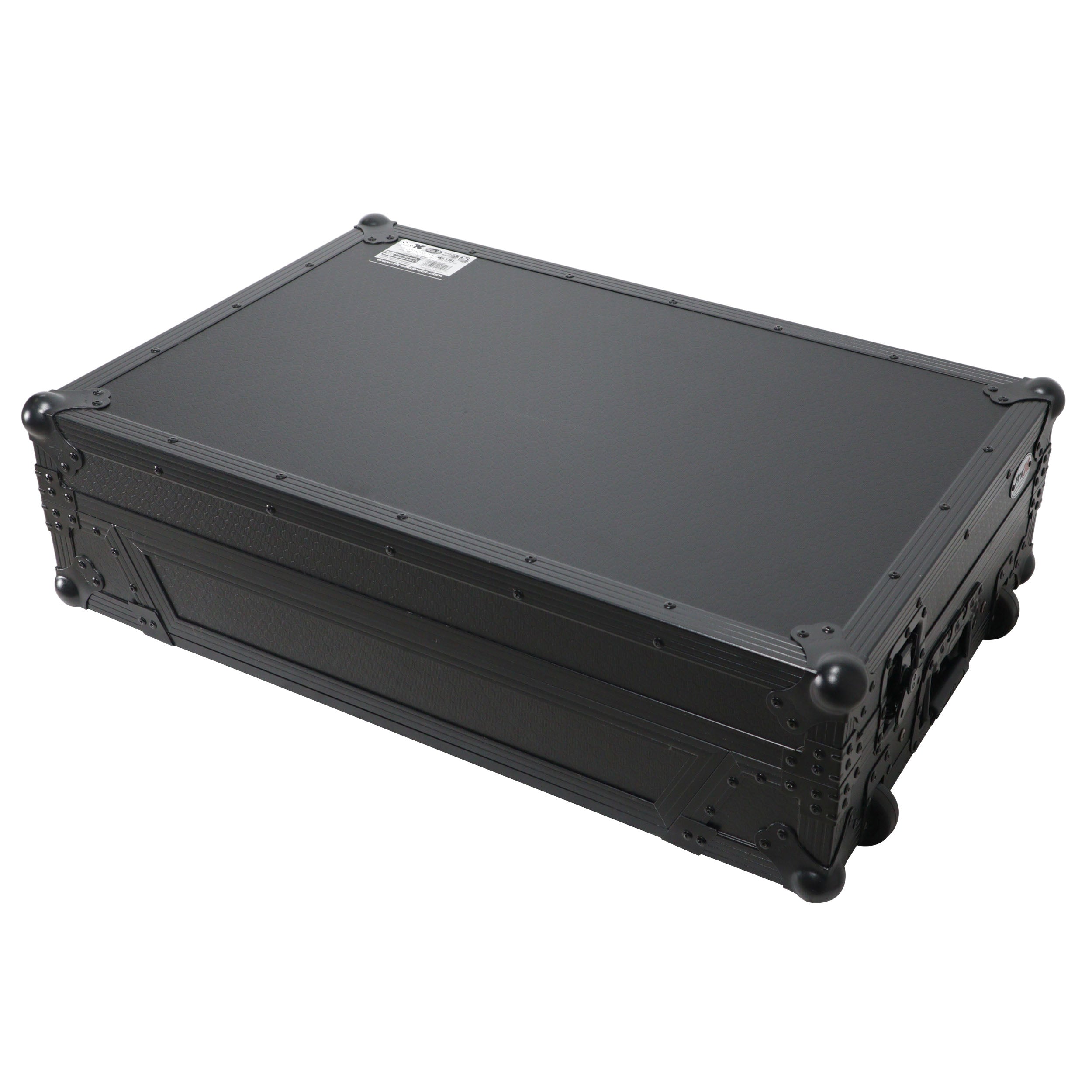 ATA Style DJ Controller Case for Pioneer DDJ-REV5 XDJ-RX3 RX2 Case with Laptop Shelf and Wheels | Black Finish