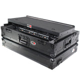Flight Case For Pioneer DDJ-800 Digital Controller W-Sliding Laptop Shelf and Wheels &1U; Rackspace -Black on Black