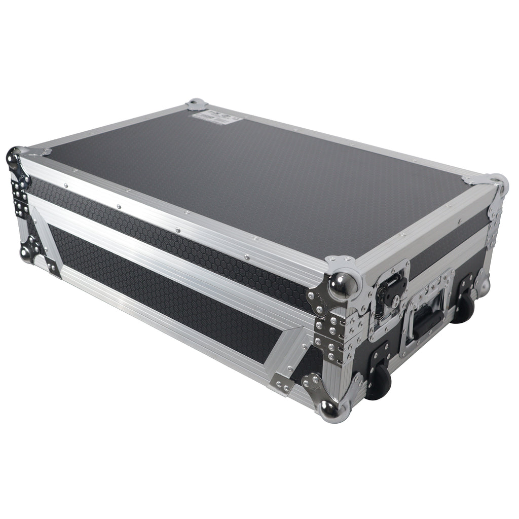 Flight Style Road Case For Pioneer DDJ-FLX10 or DDJ-GRV6 DJ Controller with 1U Rack Space Wheels