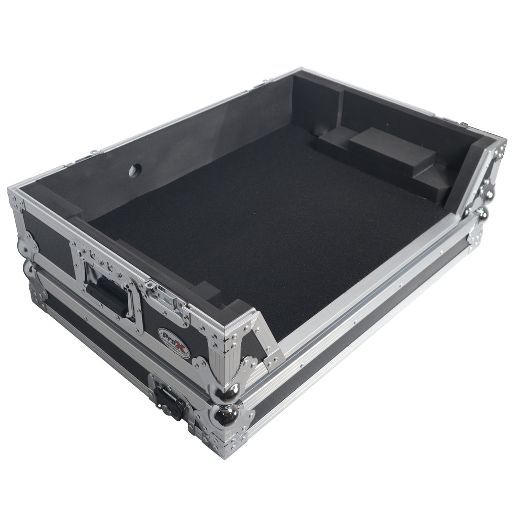 Flight Style Road Case For Pioneer DDJ-FLX10 or DDJ-GRV6 DJ Controller with 1U Rack Space Wheels