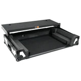 ATA Flight Style Road Case For Pioneer DDJ-FLX10 or DDJ-GRV6 with Laptop Shelf 1U Rack Space and Wheels White Black Finish