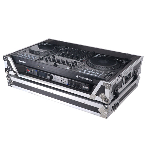 Flight Style Road Case For Pioneer DDJ-FLX10 or DDJ-GRV6 DJ Controller with 1U Rack Space Wheels