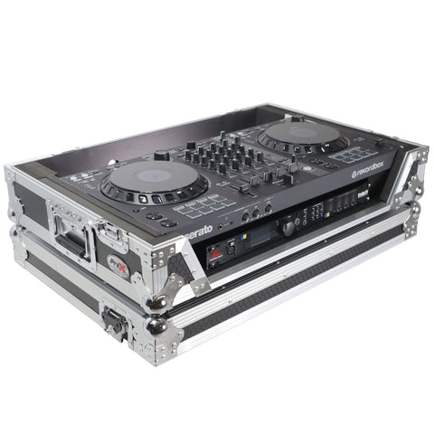 ATA Flight Case for Pioneer DDJ-FLX6 DJ Controller with 1U Rack Space and Wheels