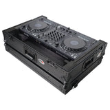 ATA Flight Style Road Case for Pioneer DDJ-FLX6 DJ Controller with 1U Rack Space and Wheels Black