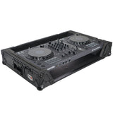 ATA Flight Style Road Case for Pioneer DDJ-FLX6 DJ Controller with 1U Rack Space and Wheels Black