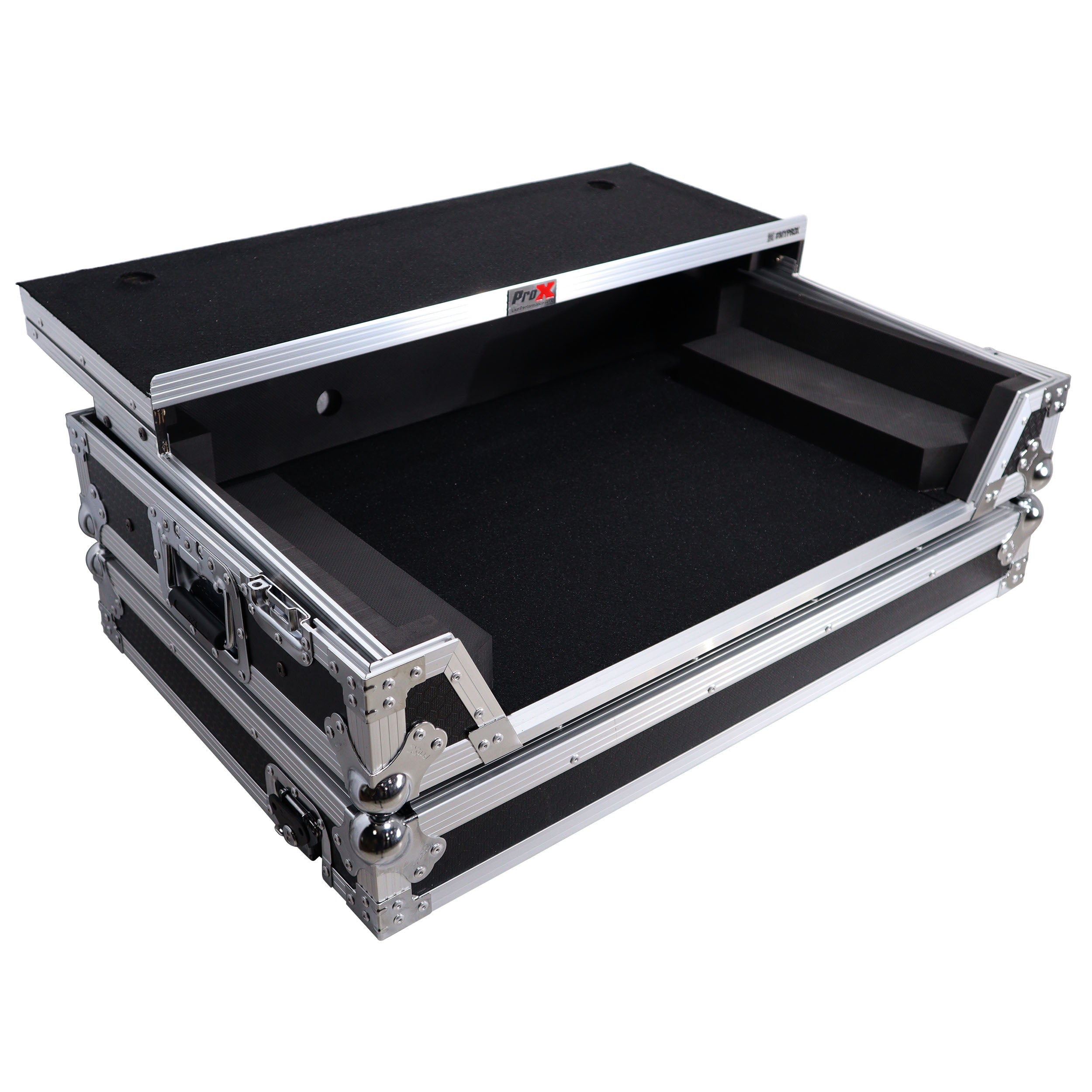 ATA Style Flight Case for Pioneer DDJ-REV7 DJ Controller with Laptop Shelf Wheels and 1U Rackspace