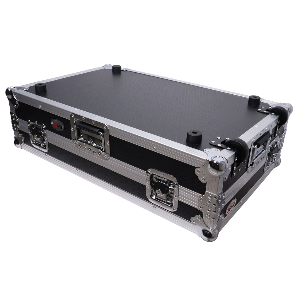 Flight Style Road Case For Pioneer DDJ-FLX10 or DDJ-GRV6 DJ Controller with Laptop Shelf 1U Rack Space and Wheels