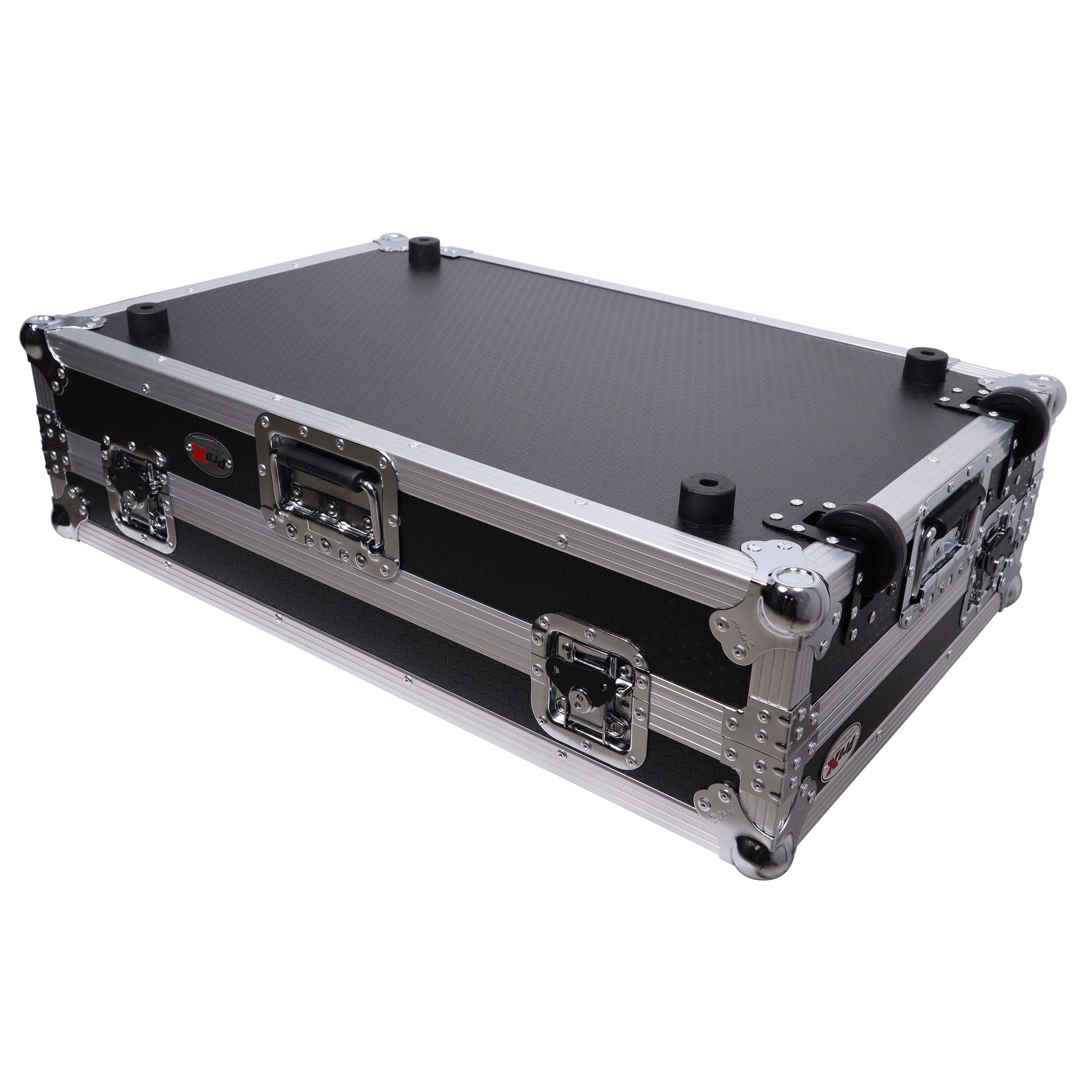 Flight Style Road Case For Pioneer DDJ-FLX10 or DDJ-GRV6 DJ Controller with Laptop Shelf 1U Rack Space and Wheels