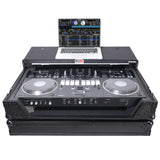 ATA Style Flight Case for Pioneer DDJ-REV7 DJ Controller with Laptop Shelf Wheels and 1U Rackspace Black Finish