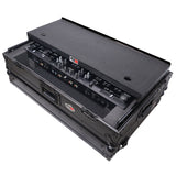 ATA Style Flight Case for Pioneer DDJ-REV7 DJ Controller with Laptop Shelf Wheels and 1U Rackspace Black Finish