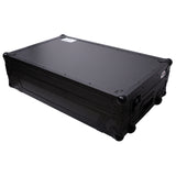 ATA Flight Style Road Case For Pioneer DDJ-FLX10 or DDJ-GRV6 with Laptop Shelf 1U Rack Space Wheels and LED Black Finish