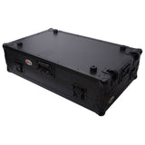 ATA Flight Style Road Case For Pioneer DDJ-FLX10 or DDJ-GRV6 with Laptop Shelf 1U Rack Space Wheels and LED Black Finish