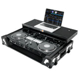 ATA Flight Case for Pioneer DDJ-REV7 DJ Controller with Laptop Shelf 1U Rack Space and Wheels - White Black