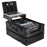 Flight Case for Pioneer DJM-S11 Mixer with Sliding Laptop Shelf | Black on Black