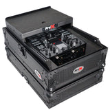 Flight Case for Pioneer DJM-S11 Mixer with Sliding Laptop Shelf | Black on Black