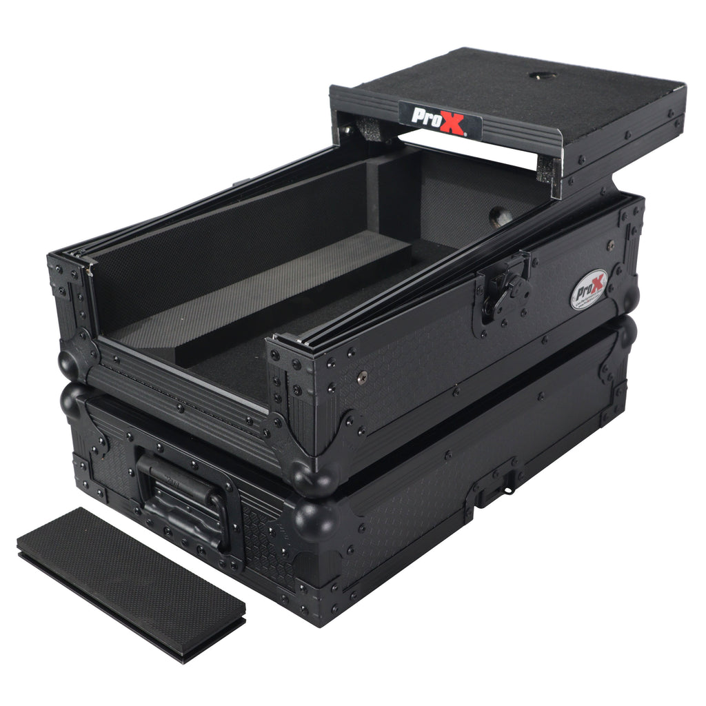 ATA Flight Style Road Case for Pioneer DJM-S7 DJM-S9 DJ Mixer with Laptop Shelf Black Finish