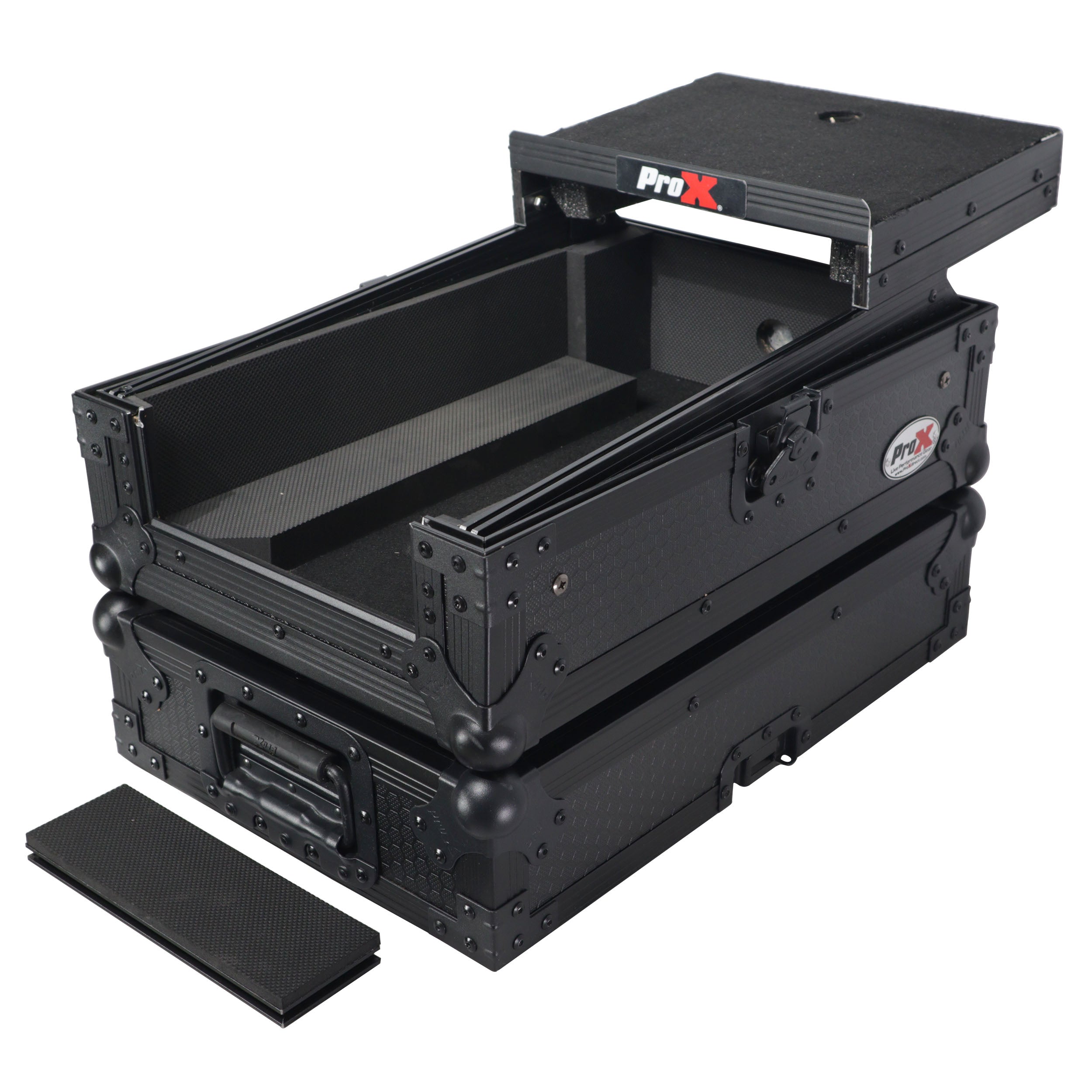ATA Flight Style Road Case for Pioneer DJM-S7 DJM-S9 DJ Mixer with Laptop Shelf Black Finish