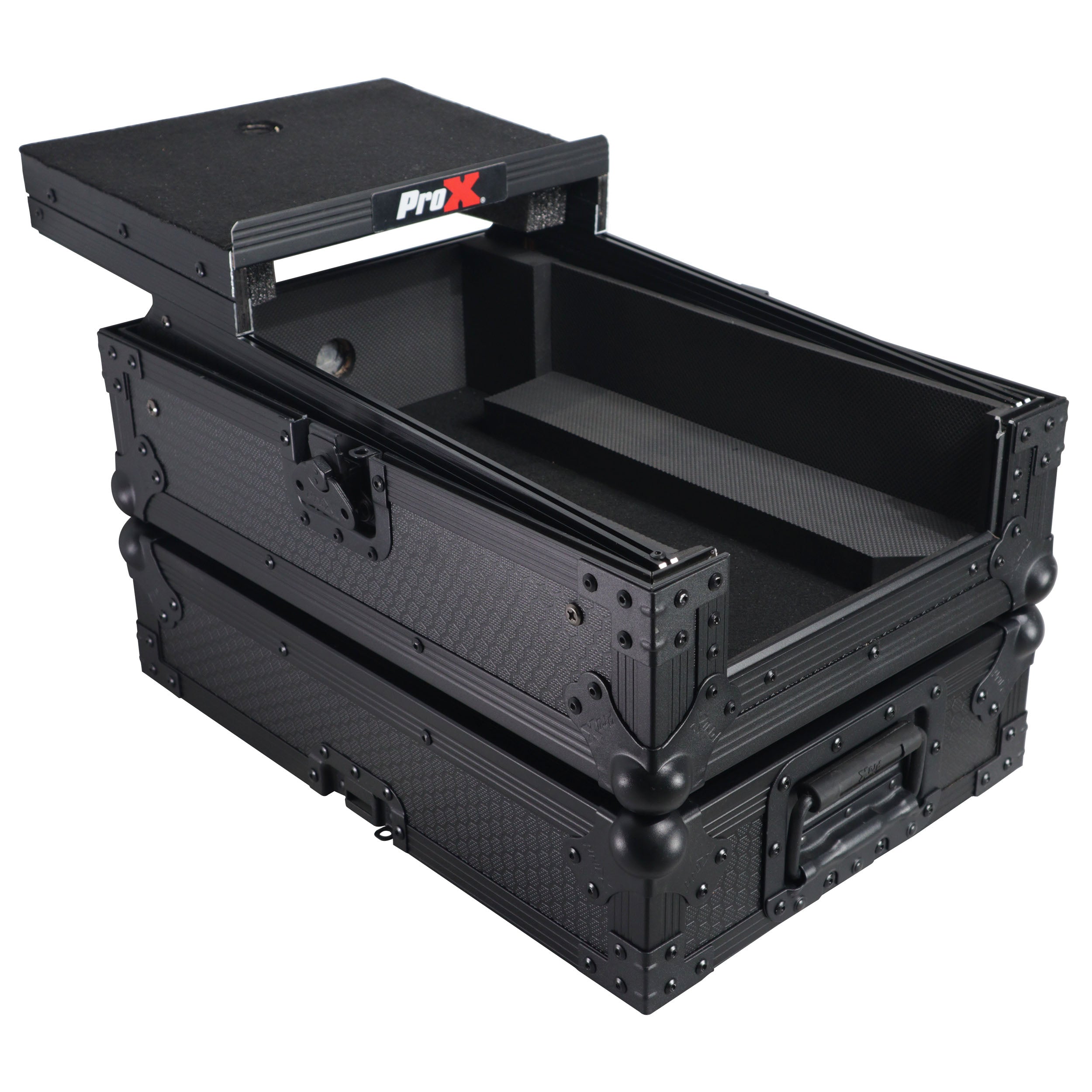 ATA Flight Style Road Case for Pioneer DJM-S7 DJM-S9 DJ Mixer with Laptop Shelf Black Finish