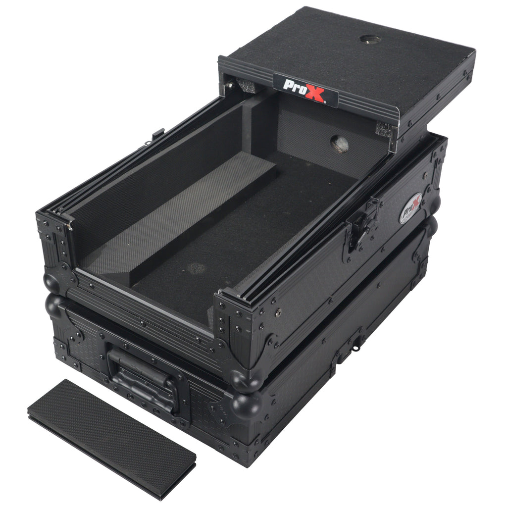 ATA Flight Style Road Case for Pioneer DJM-S7 DJM-S9 DJ Mixer with Laptop Shelf Black Finish