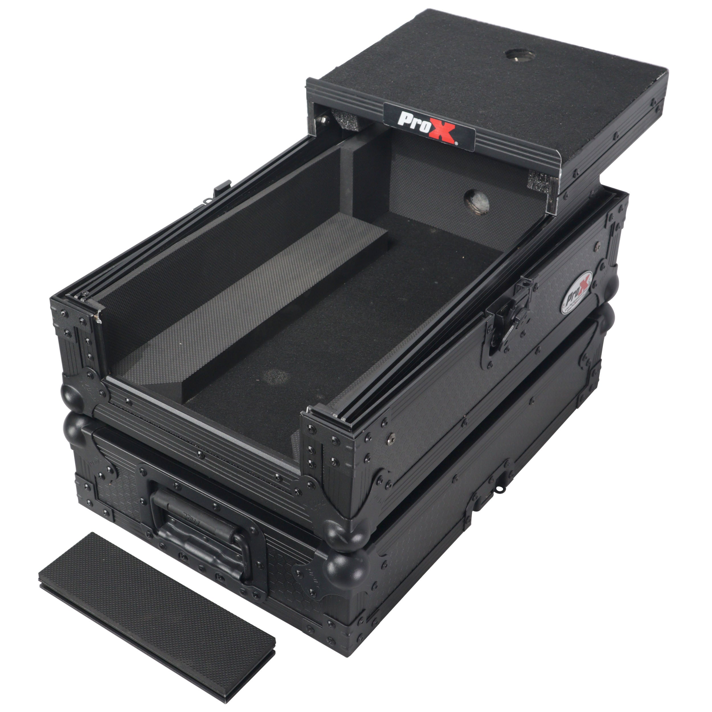 ATA Flight Style Road Case for Pioneer DJM-S7 DJM-S9 DJ Mixer with Laptop Shelf Black Finish