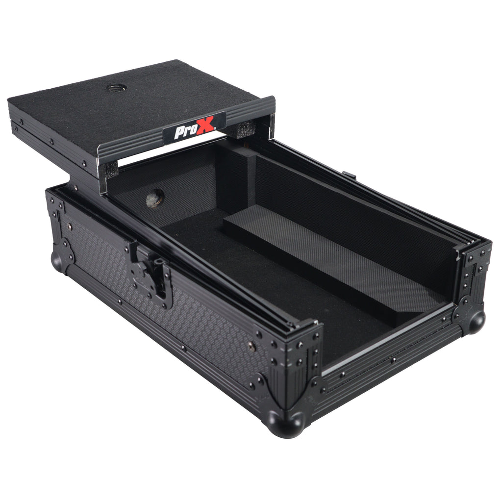 ATA Flight Style Road Case for Pioneer DJM-S7 DJM-S9 DJ Mixer with Laptop Shelf Black Finish