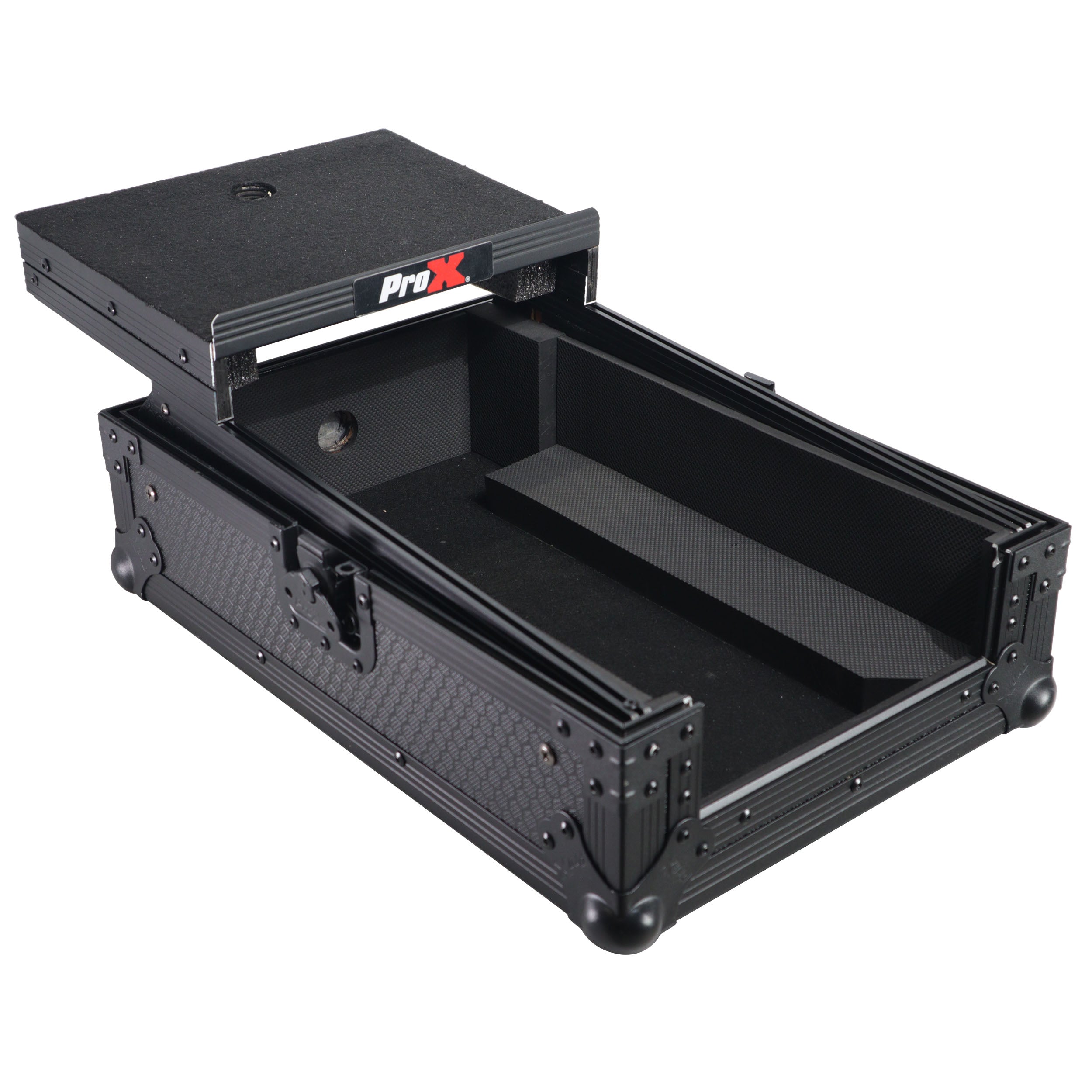 ATA Flight Style Road Case for Pioneer DJM-S7 DJM-S9 DJ Mixer with Laptop Shelf Black Finish