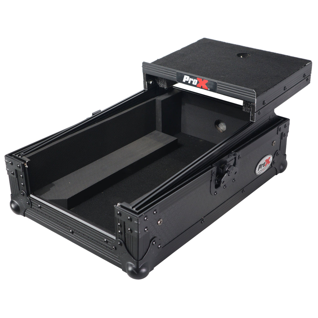 ATA Flight Style Road Case for Pioneer DJM-S7 DJM-S9 DJ Mixer with Laptop Shelf Black Finish