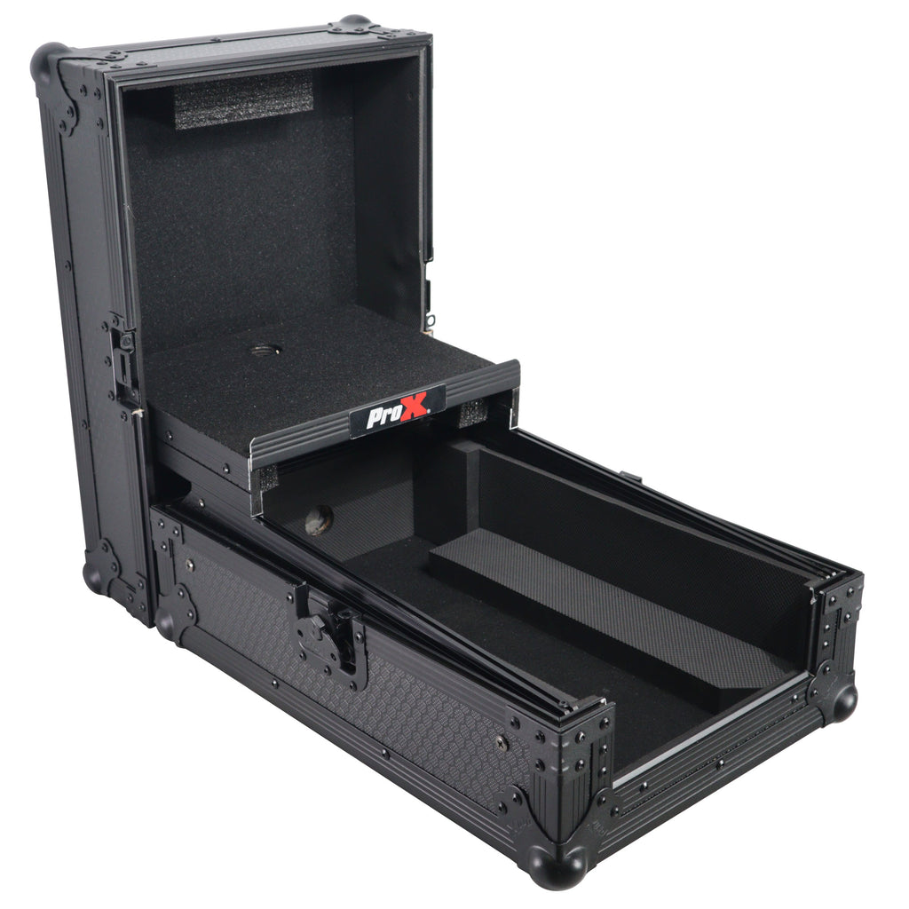 ATA Flight Style Road Case for Pioneer DJM-S7 DJM-S9 DJ Mixer with Laptop Shelf Black Finish