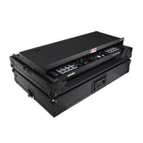 Pioneer DDJ-FLX10 or DDJ-GRV6 with Sliding Laptop Shelf ATA Flight Style Road Case Black Finish Slim Case