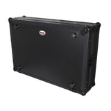 Pioneer DDJ-FLX10 or DDJ-GRV6 with Sliding Laptop Shelf ATA Flight Style Road Case Black Finish Slim Case