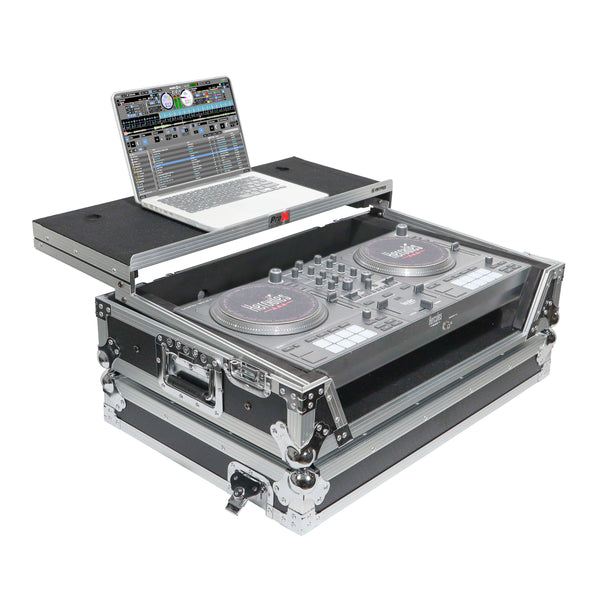 ATA Flight Road Case For Hercules T7 Inpulse Controller with Laptop Shelf 1U Rack Space and Wheels