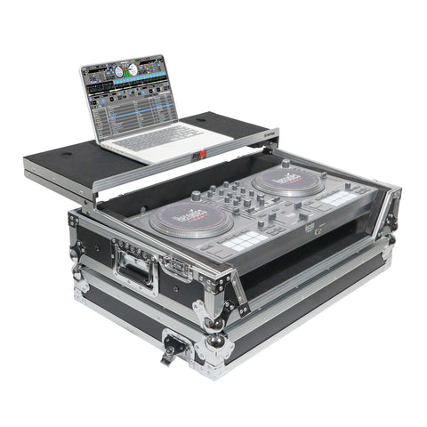 ATA Flight Road Case For Hercules T7 Inpulse Controller with Laptop Shelf 1U Rack Space and Wheels