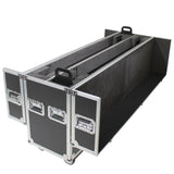 Universal Case for Flat Panel Monitor LED-LCD-Plasma TV Dual 55" to 70" Adjustable Flight Case W-4 Inch Casters