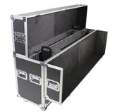 Universal Case for Flat Panel Monitor LED-LCD-Plasma TV Dual 55" to 70" Adjustable Flight Case W-4 Inch Casters
