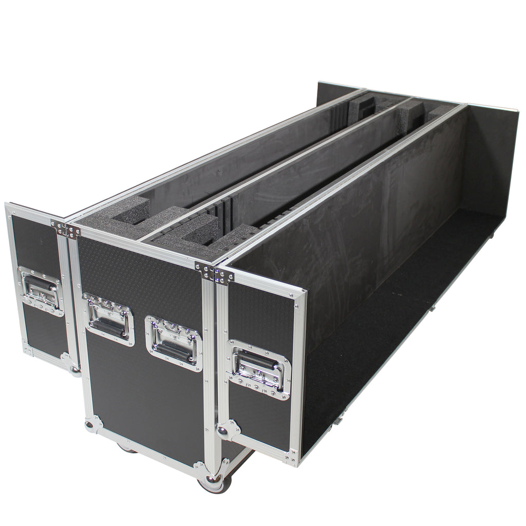 Universal Case for Flat Panel Monitor LED-LCD-Plasma TV Dual 55" to 70" Adjustable Flight Case W-4 Inch Casters