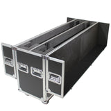 Universal Case for Flat Panel Monitor LED-LCD-Plasma TV Dual 55" to 70" Adjustable Flight Case W-4 Inch Casters