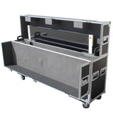 Universal Case for Flat Panel Monitor LED-LCD-Plasma TV Dual 55" to 70" Adjustable Flight Case W-4 Inch Casters