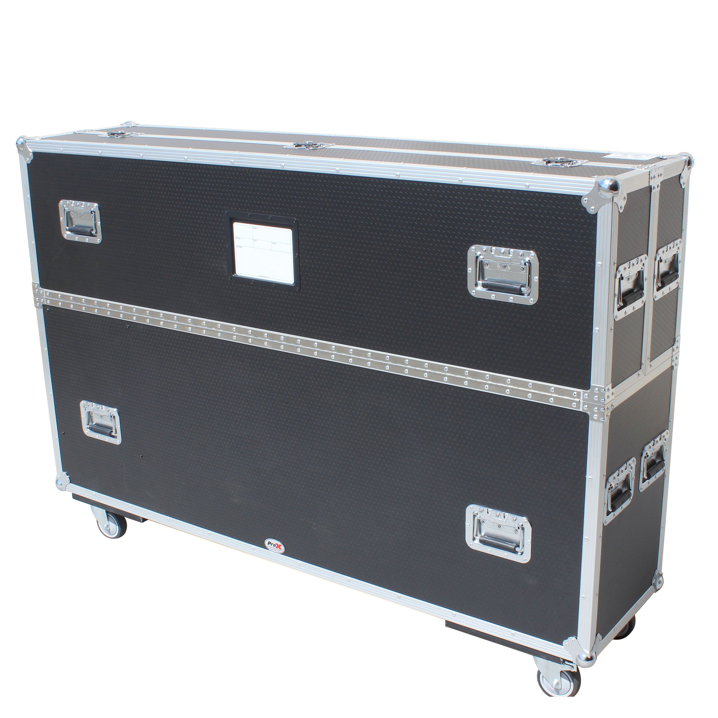 Universal Case for Flat Panel Monitor LED-LCD-Plasma TV Dual 55" to 70" Adjustable Flight Case W-4 Inch Casters