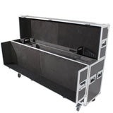 Universal Case for Flat Panel Monitor LED-LCD-Plasma TV Dual 55" to 70" Adjustable Flight Case W-4 Inch Casters