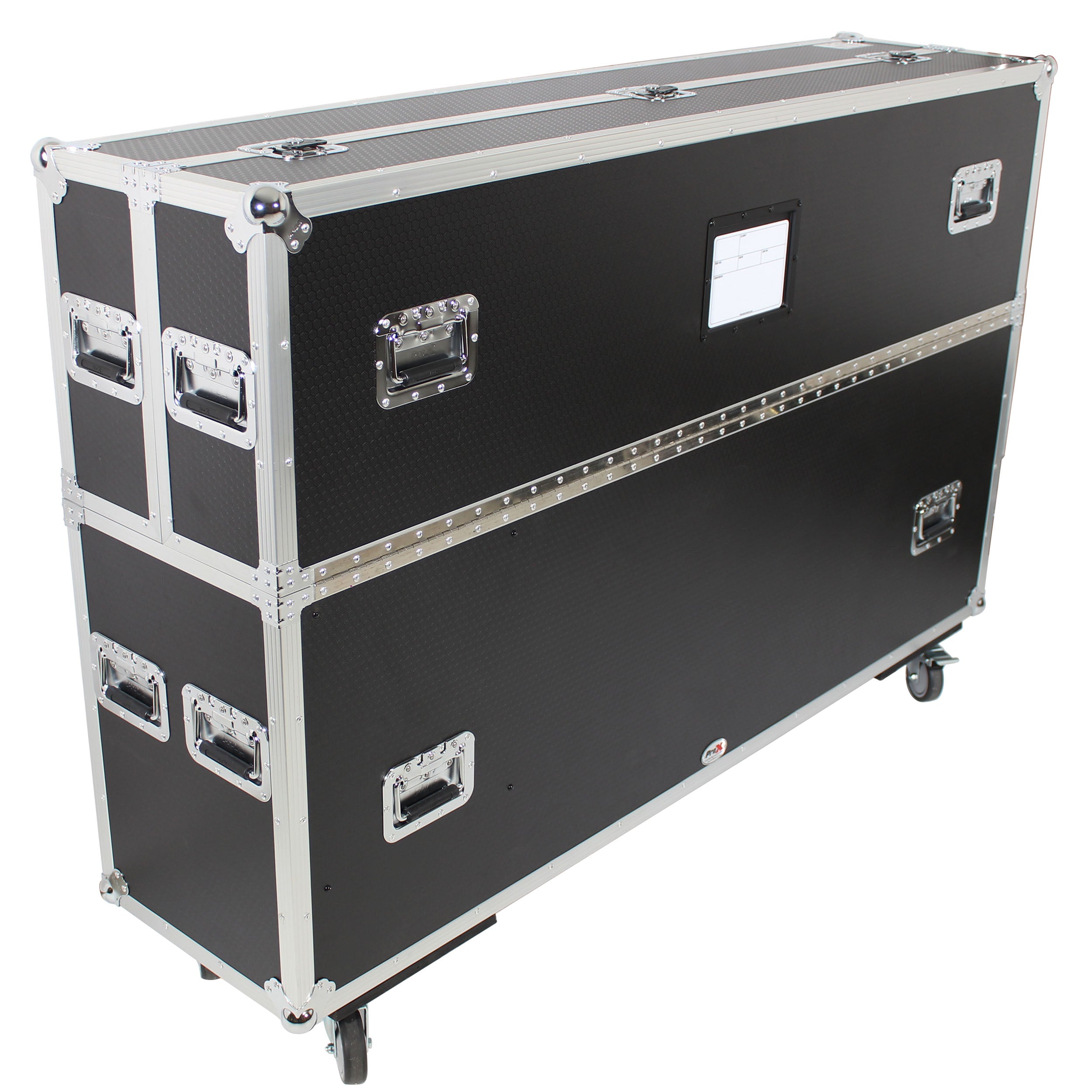 Universal Case for Flat Panel Monitor LED-LCD-Plasma TV Dual 55" to 70" Adjustable Flight Case W-4 Inch Casters