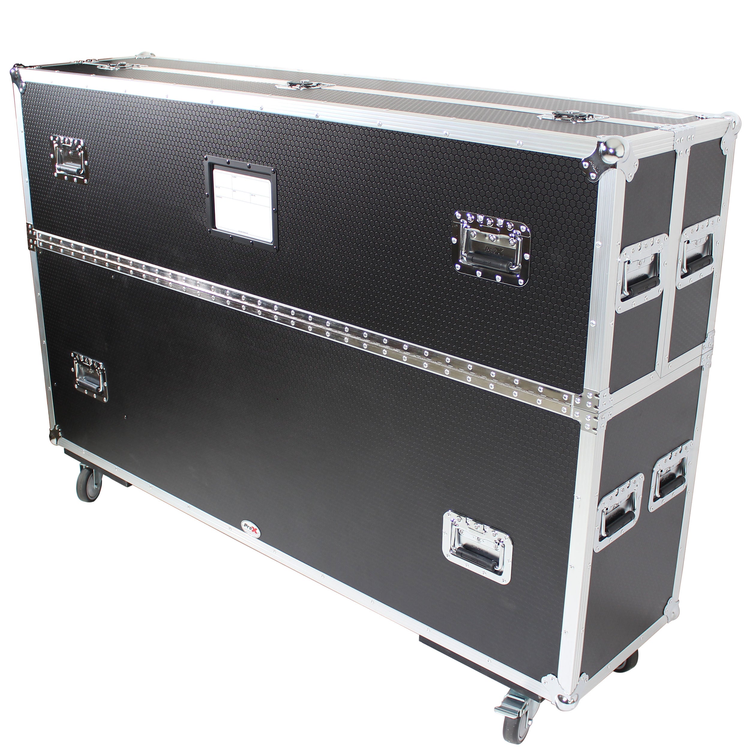 Universal Case for Flat Panel Monitor LED-LCD-Plasma TV Dual 55" to 70" Adjustable Flight Case W-4 Inch Casters