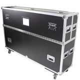Universal Case for Flat Panel Monitor LED-LCD-Plasma TV Dual 55" to 70" Adjustable Flight Case W-4 Inch Casters
