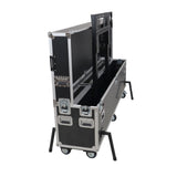 Motorized Universal Case For Flat Panel Monitor LED LCD TV Dual 80" to 90" Flight Case W 4" Casters