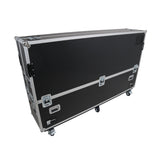 Motorized Universal Case For Flat Panel Monitor LED LCD TV Dual 80" to 90" Flight Case W 4" Casters