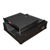 Mixer ATA Flight Hard Case for Large Format 12" Universal DJ Mixer with Laptop Shelf Black on Black