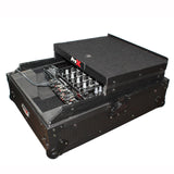Mixer ATA Flight Hard Case for Large Format 12" Universal DJ Mixer with Laptop Shelf Black on Black