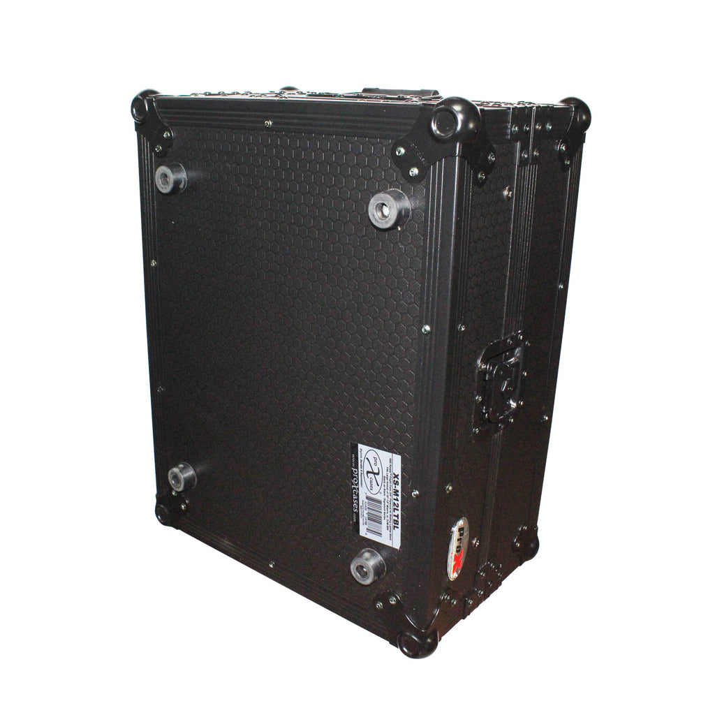 Flight Case for Pioneer DJM-S9 & DJM-S7 Mixer with Sliding Laptop Shelf | Black on Black